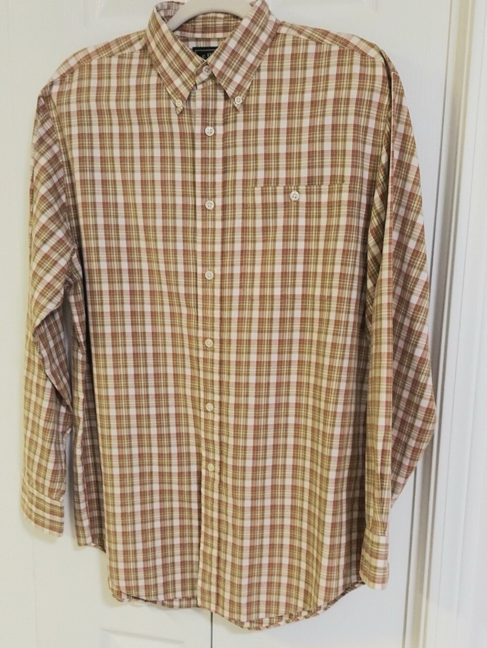 Filson Shirt, Size M, Plaid, Yellow, Red, Green, Long Sleeve 100% Cotton